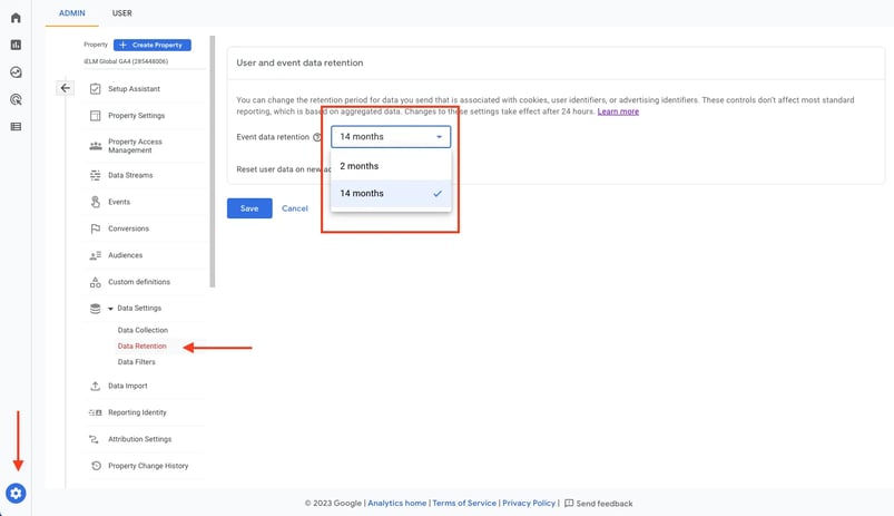 Event Data Retention Setting