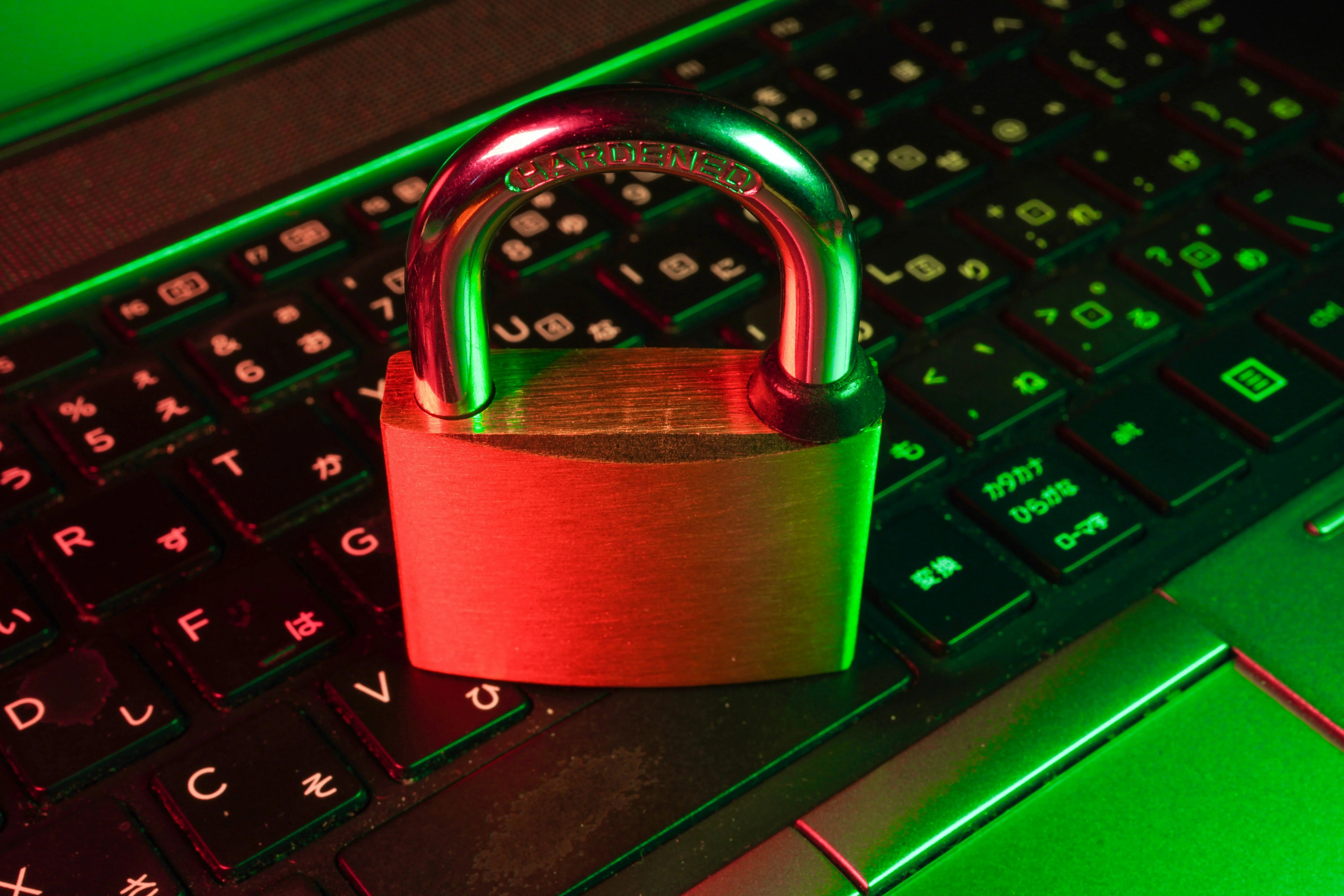 lock on a keyboard for security